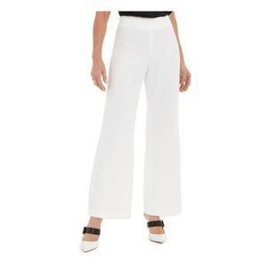 Kasper High Wait White Wide Leg Trousers SIZE 14